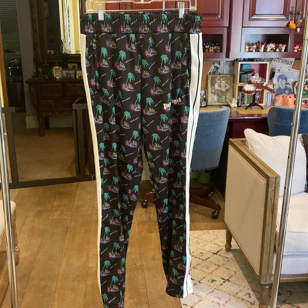 Palm Angels Men’s Track pants, size XL. Palm tree print.